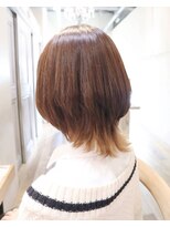アンビアンスアミ(ambiance ami)&nbsp;ハッシュカット外ハネレイヤーボブ～明るめブラウン～