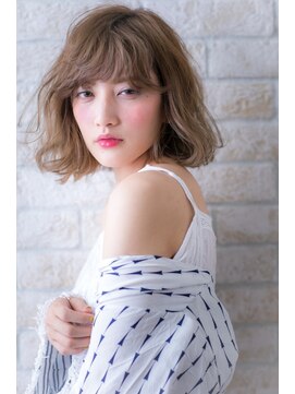 ヘアーアートシフォン 池袋西口店(Hair art chiffon) マッシュ前下がりナチュラルボブヴェールウェーブブルージュ