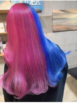 ビーチ(Beach)&nbsp;ピンク×ブルーの2トーンカラースタイル