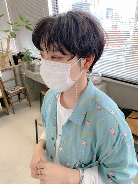 テトヘアー(teto hair) マッシュショート、束間ショート、グレージュ、アッシュ