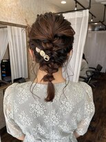 ファンド 千葉(fand)&nbsp;編みおろし/ヘアセット/結婚式お呼ばれセット黒髪/さきな