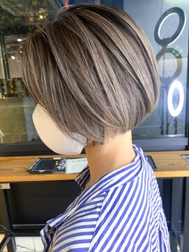 アイティー バイ アルバム 中野店(IT by ALBUM) エアタッチショート_グレージュカラーボブウルフ_ba410451