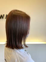 グランウェイ(GRUNWAY)&nbsp;パツっとボブ×ピンクブラウン