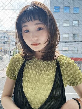 アッシュ 東戸塚店(Ash) オン眉バングがかわいいミディアムレイヤー
