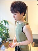 *高塚*大人マッシュショート小顔くせ毛アッシュブラウン20代30代