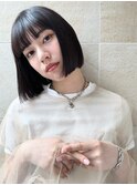 ボブ/切りっぱなしボブ/黒髪ボブ/ミニボブ/前髪/銀座有楽町