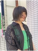 切りっぱなしボブ/顔周りレイヤー