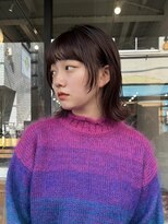 ヒュージ 三軒茶屋(huge)&nbsp;小顔レイヤーカット/前髪/韓国風/ラベンダーグレージュ