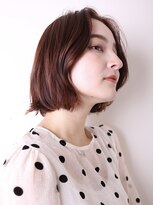 ヨファヘアー 岡本店(YOFA hair) 黒髪からグレーベージュ前髪パーマショートボブ1204