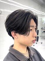 メンズヘアセンス 渋谷(MEN'S HAIR SENSE) ウルフ/アッシュブラック/カルマパーマ/センターパート