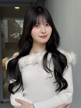 ミミバイカシュカシュ(mimi by cache cache) ワイドバングフルバングシースルーぱっつん前髪おくれ毛