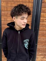 ラフ バイ マグ 南松本(R.A.F. by Mag)&nbsp;ツイストスパイラルパーマ波巻きパーマセンターパートマッシュ