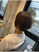 透明感カラーXショートボブ