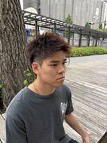 スラッシュ(SLASH)&nbsp;ツイストパーマ/短髪/ホワイトメッシュ/スキンフェード/姫路