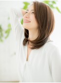 千早/髪質改善/アプリコットオレンジ×艶髪内巻きワンカールd