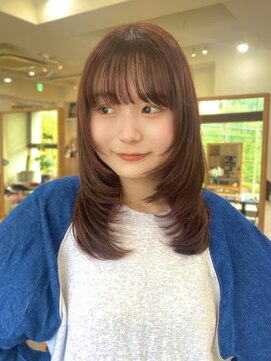 ガーデン 渋谷(GARDEN) レイヤーカット　顔周りカット　似合わせ　ピンクカラー