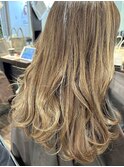 アッシュベージュイエローベージュ＊ニュアンスカール