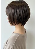 前下りショートボブ30代40代50代スッキリショート髪質改善カラー