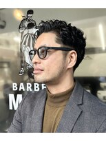 バーバーミキ(BARBER MIKI)&nbsp;フェザーパーマ/７：３パート/ツーブロック