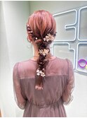 編みおろし／お呼ばれヘア／結婚式ヘア／横浜ヘアセット