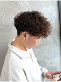 刈り上げセンターパート/波巻きツイストスパイラル/高崎