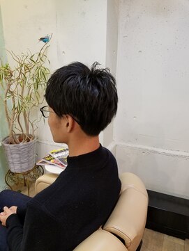 ヘアショップグリーン(hair shop green) 知的でありつつ、お手入れも楽なメンズボブスタイル