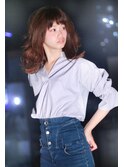 ひし形小顔耳かけ大人かわいいくせ毛風グラマラスふわミディ