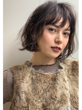 ブラウヘアアンドケア(care) ふんわりパーマ&柔らかボブ