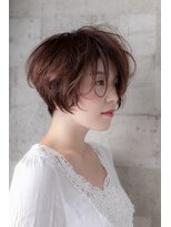 ソラネル(SOLENNEL) 大人かわいい☆ピンクベージュ×丸みショートボブ20代30代40代ｓ