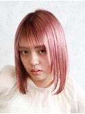 イルミナカラーで艶髪ピンクブロンド