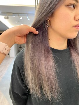 ルーブ トウキョウ(Loob. TOKYO) 【kana】インナーカラー グレージュ×ラベンダー　/ハイトーン