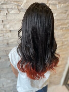 トータルビューティサロン シェリ(total beauty salon cheri) 裾カラー×オレンジ