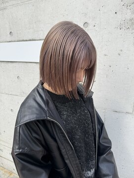 ヘアーデザイン アルエ(HAIR×design ARUE) 【ミルクティーベージュ】【ボブ】【くすみカラー】