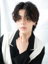 グルーミングサロン バーバー キャッスル 北浦和西口(Grooming salon Barber Castle)&nbsp;センターパート無造作束感アースカラーマッシュパーマa北浦和