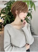 30代、40代/丸みくびれショートボブ×白髪染めハイライト/大宮