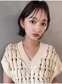 切りっぱなしボブ×ラベンダーアッシュ