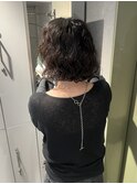 ボブパーマ 外ハネボブ イメチェンヘアスタイル ブラウン