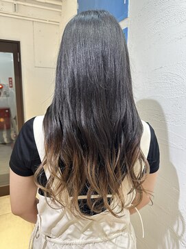 アジールヘア 池袋東口店(agir hair) 10代20代人気♪王道ベージュ裾デザインカラーカール池袋