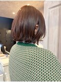 福山人気髪質改善ストレート縮毛矯正切りっぱなし外ハネボブ30代