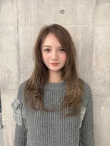 ワンズ リー 上大岡店(One's ly)&nbsp;レイヤーカット/ウェットヘア/オリーブベージュ[上大岡]