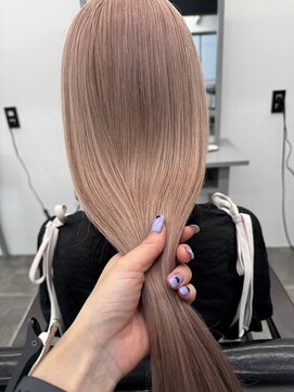 ペレ 栄店(PELE) デザインカラー/レイヤーカット/ウェットヘア/オリーブベージュ