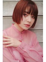 レジュアル(RESSUAL) 黒髪ボブルフネビージュ小顔ヘアワンレン