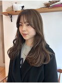 ☆ミディアムレイヤー/顔まわりカット/オージュアカラー