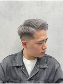 バーバーフェード×ホワイトシルバー