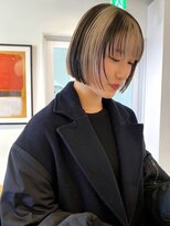 ルーム(Loom.)&nbsp;デザインカラーコントラストハイライト切りっぱなしボブ