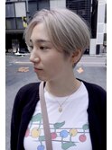 ホワイトグレージュ ハイトーンショート ハンサムショート 銀座