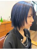 ネイビーアッシュカラー