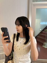 アム(amu)&nbsp;暗髪/前髪カット/黒髪/透明感カラー/レイヤーカット