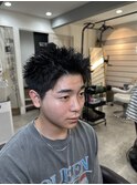MEN’S HAIR/サーフカール/刈り上げセンターパート/船橋