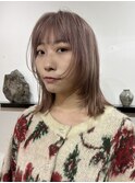 レイヤーカット/顔まわりカット/ハイトーン/ピンクカラー/カラー